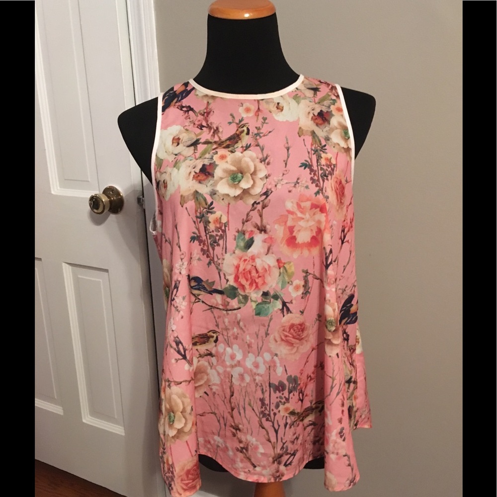 Glamorous Floral Sleeveless Blouse